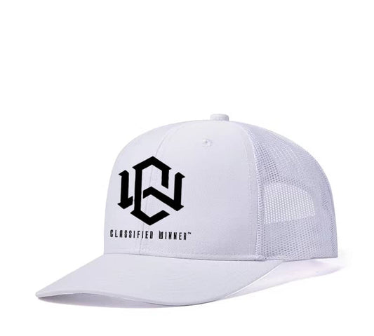 Adults size White CW Trucker Cap