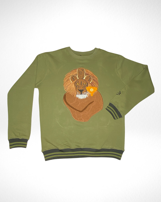 Olive Green Champion Sweater