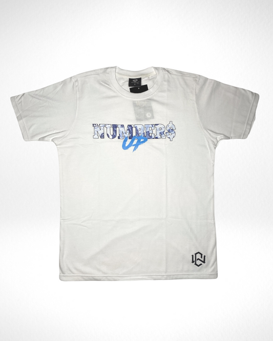 White Numbers Up Tee