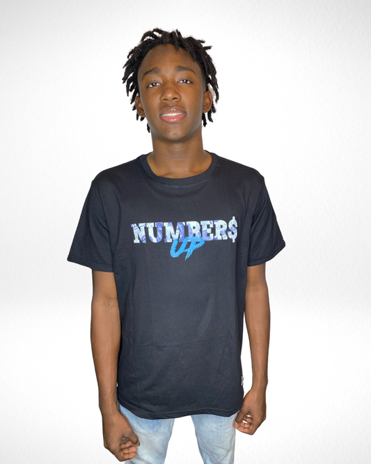 Black Numbers Up Tee