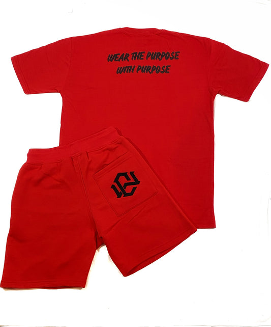 Classified Winner Red & Black Men’s Short Set