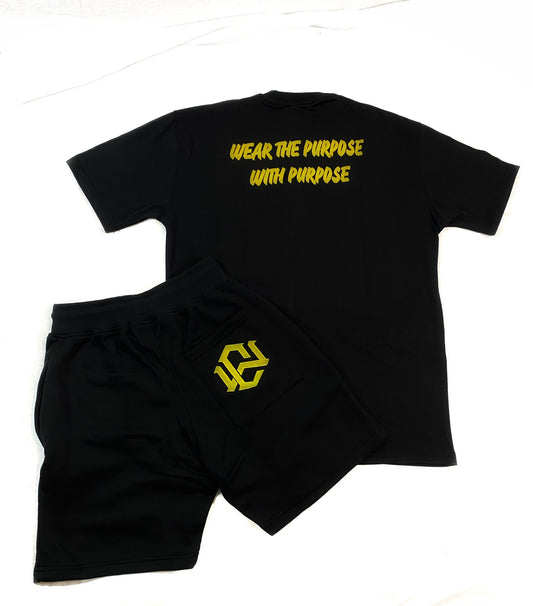 Classified Winner Men’s Black & Yellow Short Set